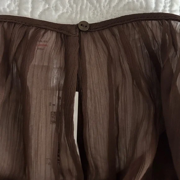 Old Navy  Brown Sheer Blouse - Picture 4 of 5